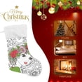 thumbnail image 4 of Coolnut 2PCS Christmas Stocking Colorful Flowers Xmas Stockings Decoration for Family Holiday Party Ornaments Decor Fireplace, 17.7 x 12 Inch, 4 of 7