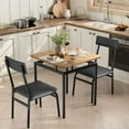 thumbnail image 1 of QinaQin Juego de comedor compacto de 3 piezas para espacios pequeños, mesa y 2 sillas con asiento de PU y estructura metálica resistente, ideal para departamento, cocina o comedor, 1 of 8