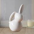 thumbnail image 3 of Estatuilla de Cerámica Moderna, Estatua de Pascua, Estantería para , Manualidades Decorativas, , 5,6x8,5 Estatuilla BLESIY Escultura de estatuilla de conejo, 3 of 8
