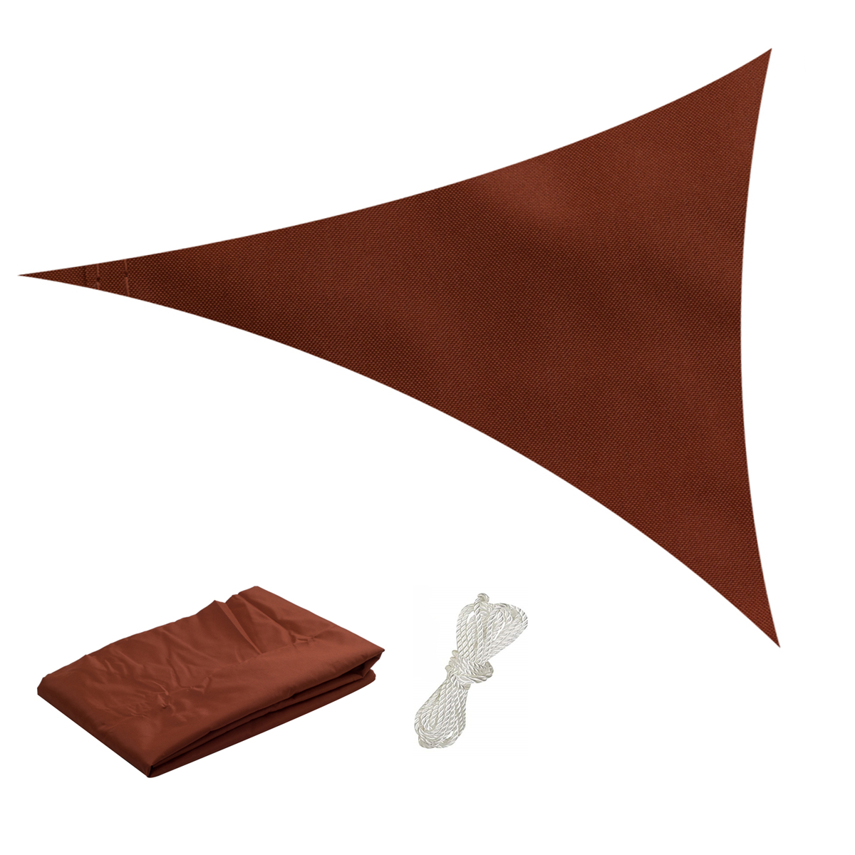 Rusty Red 12ft x 12ft x 12ft Waterproof Sun Shade Sail Canvas Sun