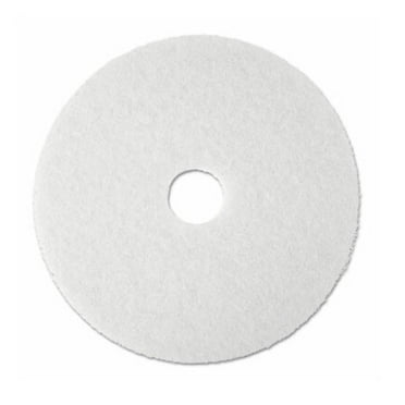 3M 08477 Super Polish Floor Pad 4100, 13", White, 5 Pads/Carton