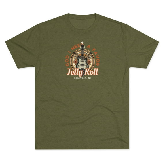Jelly Roll = God I need a favor - Unisex Tri-Blend Crew Tee