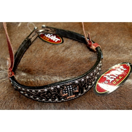 Horse Show Bridle Western Leather Barrel Racing Tack Rodeo NOSEBAND  99187