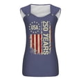 thumbnail image 4 of IDOCLOTHES 250th Anniversary USA Shirt Women Tank Tops American Flag 250 Years Patriotic Freedom Red White and Blue Outfits Navy, XXL, 4 of 6