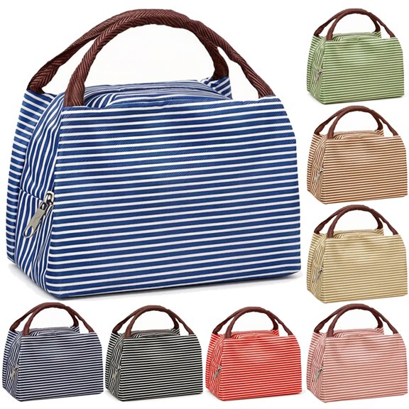 WYLHCEK Lunch Bag Insulation Leakproof Lunch Box Portable Reusable Large Capacity Lunch Box for Women & Men Work, Picnic, Travel, Camping, Blcak