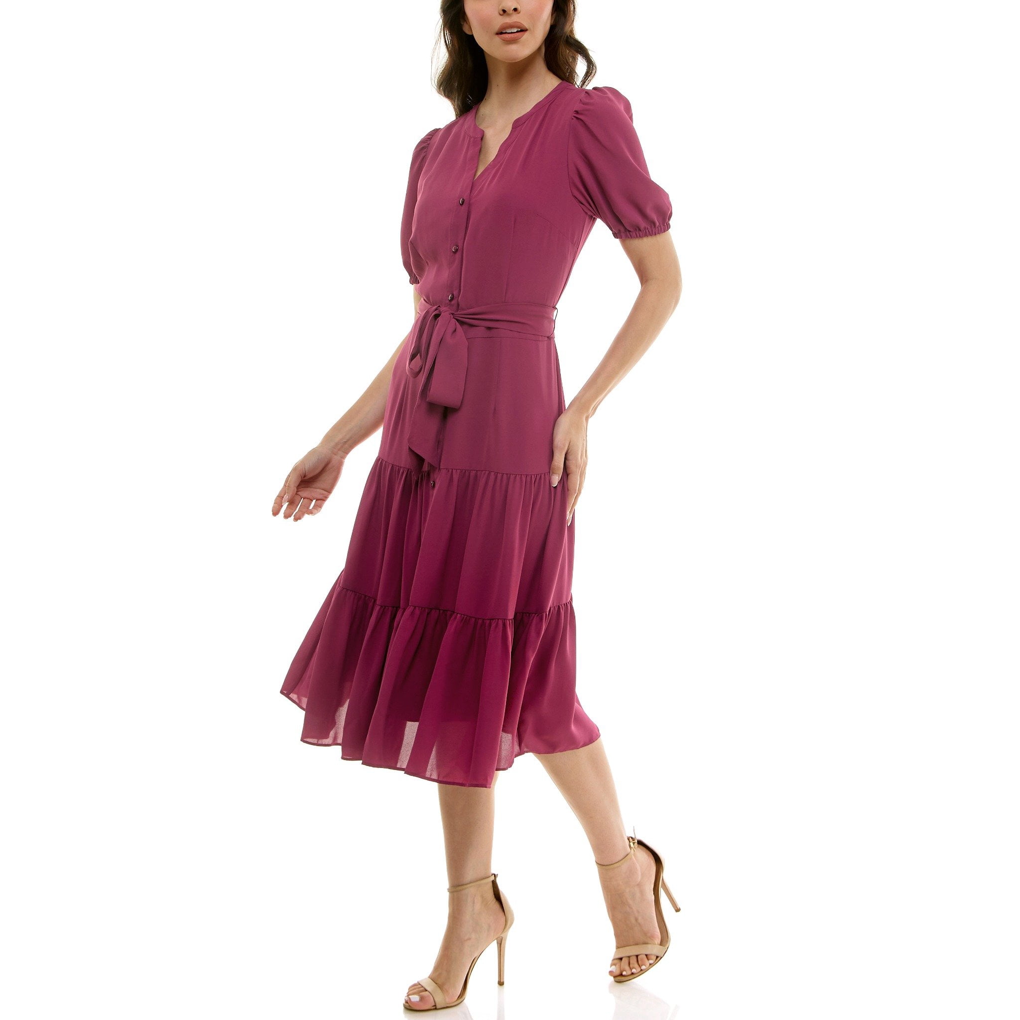 Nanette Lepore Women's Puff Sleeve Lace Midi Dress, Sizes XS-XXXL