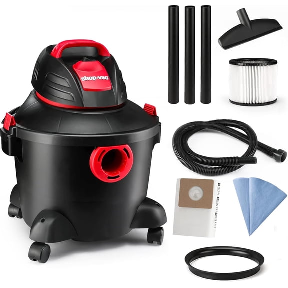 Shop-Vac 6 Gallon 3.0 Peak HP Wet Dry Vacuum, Heavy-Duty Shop Vacuum with Attachments, 5920611