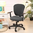 thumbnail image 5 of Stretch Office Chair Covers Stretchable Spandex Chair Seat Cushion Protector Dark Grey, 5 of 6