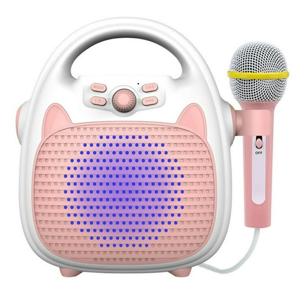 CHOK Mini Karaoke Machine for Kids Adults Portable Bluetooth Speaker with 2 Wireless Microphones 18 Pre-Loaded Songs Toys Birthday Gifts for Girls 4 5 6 7 8+ Years Old Toddler Teens