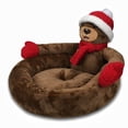 thumbnail image 5 of KYAIGUO Winter Dogs Bed/Cats Bed for Small Medium Dogs Super Cozy Christmas Elevated Dog Bed Warm Pet Bed Calming Cat & Puppy Bed, 5 of 6