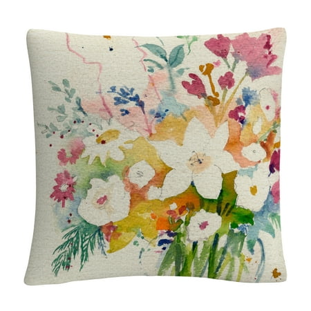 Sheila Golden 'Dream Bouquet' 16 X 16 Decorative Throw Pillow