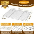 thumbnail image 2 of Baking Sheet with Rack Set (1 Sheet + 1 Rack, 12.5 x 9.7 x 1 Inch), Cookie Sheets for Baking Use, Stainless Steel Baking Pans with Cooling Racks, For Christmas,Thanksgiving, 2 of 11