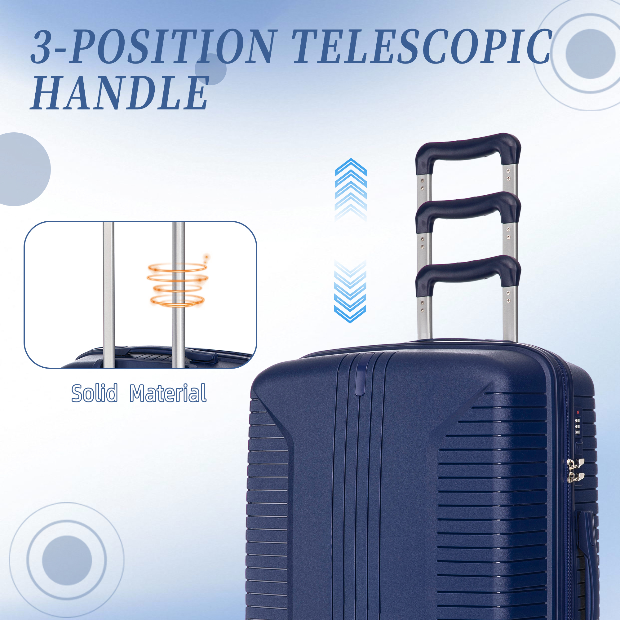 3 Piece Rolling Luggage Set Carry on Luggage Spinner Wheel Lightweight Suitcase with TSA Lock 20in24in28in