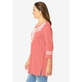 thumbnail image 3 of Woman Within Plus Size Embroidered Knit Tunic, 3 of 5
