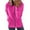 Hot Pink, variant on Lenago Women's Cute Hoodies Fashion Woman Long Sleeve Zipper Open Front Loose Outerwear Printing Blouse Coat Tops Pockets Hooded Blouse Fall Outfits on Clearance