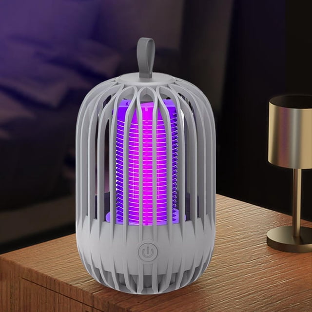 Matamosquitos eléctrico shamjiam Atrapamoscas Recargable gris para interiores