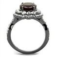 thumbnail image 3 of Womens Light Black Ring Anillo Para Mujer 316L Stainless Steel Ring with Glass in Siam Suchin, 3 of 4