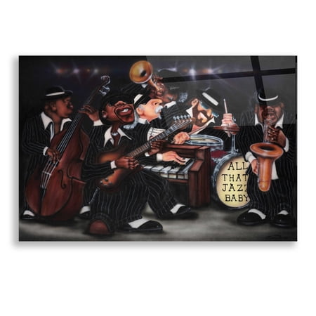 Epic Art All That Jazz by Leonard Jones Acrylic Glass Wall Art 24 x16
