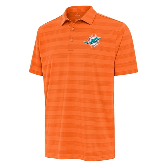 Men's Antigua Orange Miami Dolphins Tunnel Polo
