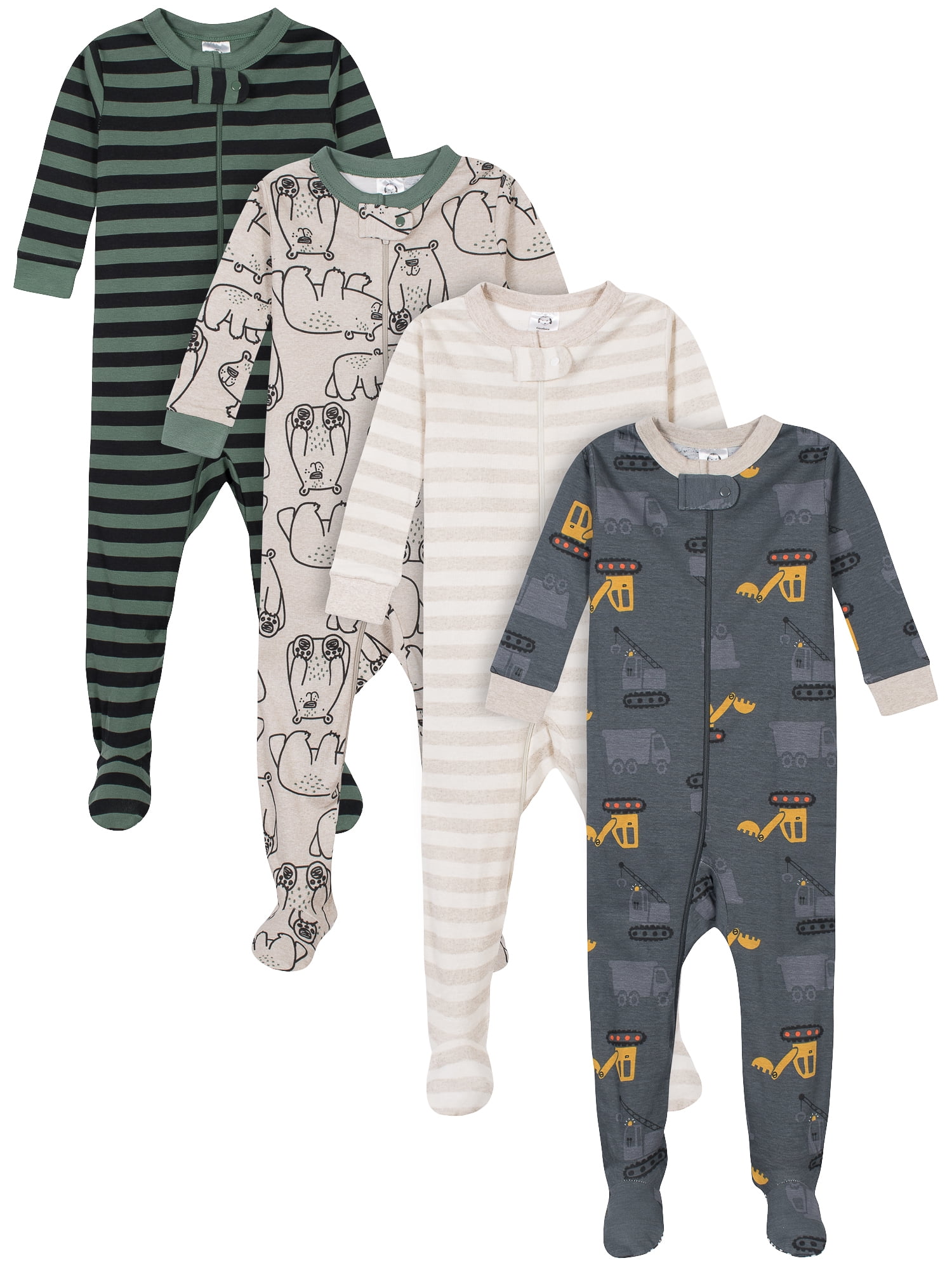 Gerber Gerber Baby & Toddler Boys Snug Fit Cotton Footed 1pc Pajamas