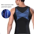 thumbnail image 5 of Men'S Solid Color Sauna Suit, Tight Fitting Corset, Abdominal Zipper Vest, Sports Corset, Vest, 5 of 5