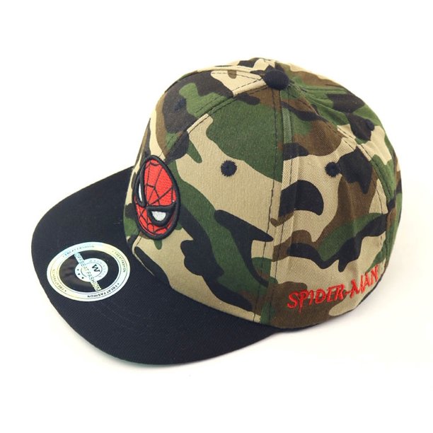 Gorra de béisbol con estampado de dibujos animados para niño y niña, gorro ajustable de Capitán América, Spiderman, Snapback, Hip Hop, 2-8 años Fivean unisex
