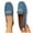 Blue, variant on Eltusu Women Loafer Flat Shoes, Round Toe Workwear No Slip Breathable Dress Shoes Black Size 5.5-9.5