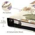thumbnail image 4 of WOBOGO Grape Seamless Picture Photo Albums 20 Pages Large Capacity DIY Self-adhesive Page PU Leather Cover for Family Wedding Anniversary Baby Vacation Photos 24×11.8in, 4 of 8