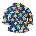 thumbnail image 5 of Bxsruta Blouse for Kids, Star Print Button Down Casual Shirt, Long Sleeve Collared Kids Outerwear, 5 of 6