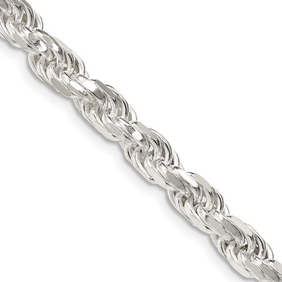 Sterling Silver 5.75mm Diamond-Cut Rope Chain (20 X 5.75) Made In Italy qdc120-20