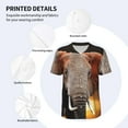 thumbnail image 5 of Fotbe Elephant Sunset in Kenya Baseball Jersey Shirt for Men and Women, Casual Short Sleeves Button Down T-Shirt-X-Large, 5 of 9