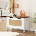 thumbnail image 2 of Coffre de Rangement, Banc de Rangement avec Charnière de Sécurité, Coffre de Rangement en Bois, Coffre de Rangement pour Couvertures à Couvercle Rabattable, Banc de Rangement pour Entrée, Salon, Chambre, 2 of 9