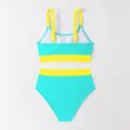 thumbnail image 5 of UTSJKR Womens High Waisted Bikini Sets Sporty 2 Piece Swimsuits Color Block Full Coverage Modest Tummy Control Bathing Suits Yellow S, 5 of 6