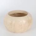 thumbnail image 4 of Mskk 7.1" Vintage Pumpkin Shape Planter Pot, Terracotta & Off White Flower Vase, Fall Halloween Decorative Container for Succulents Porch Table Decor, 4 of 7