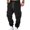50#Black, variant on Cargo Pants for Men Elastic Waist Drawstring Baggy Pants with Pockets Sport Athletic Gym Workout Jogging Sweat Pants Royal Blue 3XL