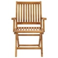 thumbnail image 4 of vidaXL Folding Patio Chairs with Cushions 6 pcs Solid Teak Wood, 4 of 12