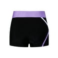 thumbnail image 6 of TTAO Kids Girls 2 Piece Athletic Tracksuit Gymnastic Ballet Outfit Criss Cross Tank Top with Booty Shorts Black&Lavender 4, 6 of 7