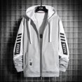 thumbnail image 1 of Abrigo con cremallera de empalme para hombre, chaqueta con capucha de moda informal, ropa de diseñador para hombre de gran tamaño, Top que combina con todo de alta calidad, 5XL, negro, 1 of 5