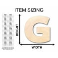 thumbnail image 2 of Unfinished Wood Block Letter G - Craft - up to 46" DIY 18" / 1/8", 2 of 3