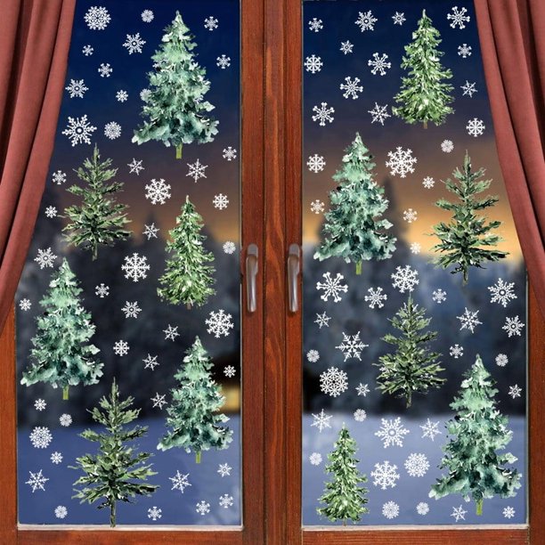 Pegatinas navideñas para dormitorio infantil | Murales infantiles con barba | Autoadhesivas, fáciles de despegar y pegar | Decoración para habitación infantil, sala de juegos, escuela y muebles |