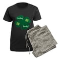 thumbnail image 5 of CafePress - Feeling Lucky? Women's Dark Pajamas - Women's Short Sleeve Print T-Shirt and Pants Dark Cotton Pajama Set, 5 of 7