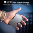 thumbnail image 6 of Upgraded Hinged Minimalist Wallet For Men | Slim Metal Rfid Blocking Credit Card Holder & Money Clip Holds 20 Cards Scratch-resistant Finish Ideal Gift, 6 of 9