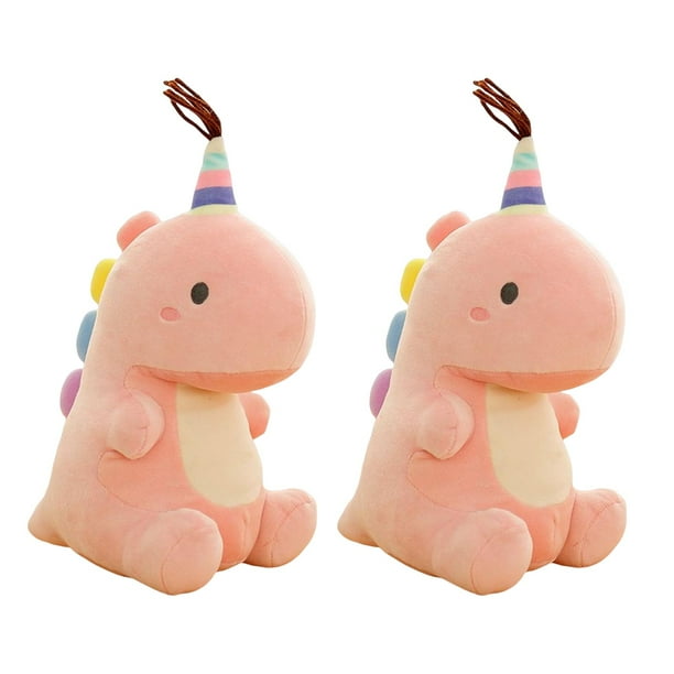 2x Dinosaurios de Peluche de Juguete, Muñeco de Peluche de Dinosaurio 3D Lindos Suaves para Niños Regalo para Niños