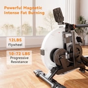 Pro Magnetic Rowing Machine 300lbs Weight Capacity, 32 Levels of Quiet Resistance, Bluetooth Rowing Machine for Home Workout