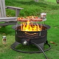 thumbnail image 2 of 24“ Portable Propane Fire Pit with Grill Grate &  Lid, Outdoor Fire pit, 2 of 5
