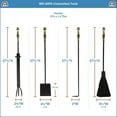 thumbnail image 2 of Achla Designs Minuteman International Chelmsford Fireplace Set of 4 Tools, 30.25 Inch Tall, Polished Brass and Black, 2 of 5