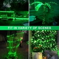 thumbnail image 5 of JMEXSUSS 2 Pack 100 LED Solar String Lights Outdoor Waterproof, 33ft Green Solar Christmas Lights,8 Modes Solar Fairy Lights for St. Patrick's Day Patio Tree Party Decorations, 5 of 9