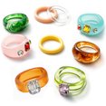 thumbnail image 1 of Resin Ring Fashion Transparent Acrylic Statement Ring Knuckle Ring Finger Ring, 1 of 10