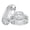 Men's Size 8 & Women's Size 7, variant on Wedding Rings Sets for His and Hers Engagement Promise Rings Set for Couples Silver Plated Anniversary Gift Size 11&6