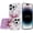 B, variant on For iPhone 14 PRO MAX 6.7" Resin Epoxy Design Diamond Metal Edged Hybrid Case - H